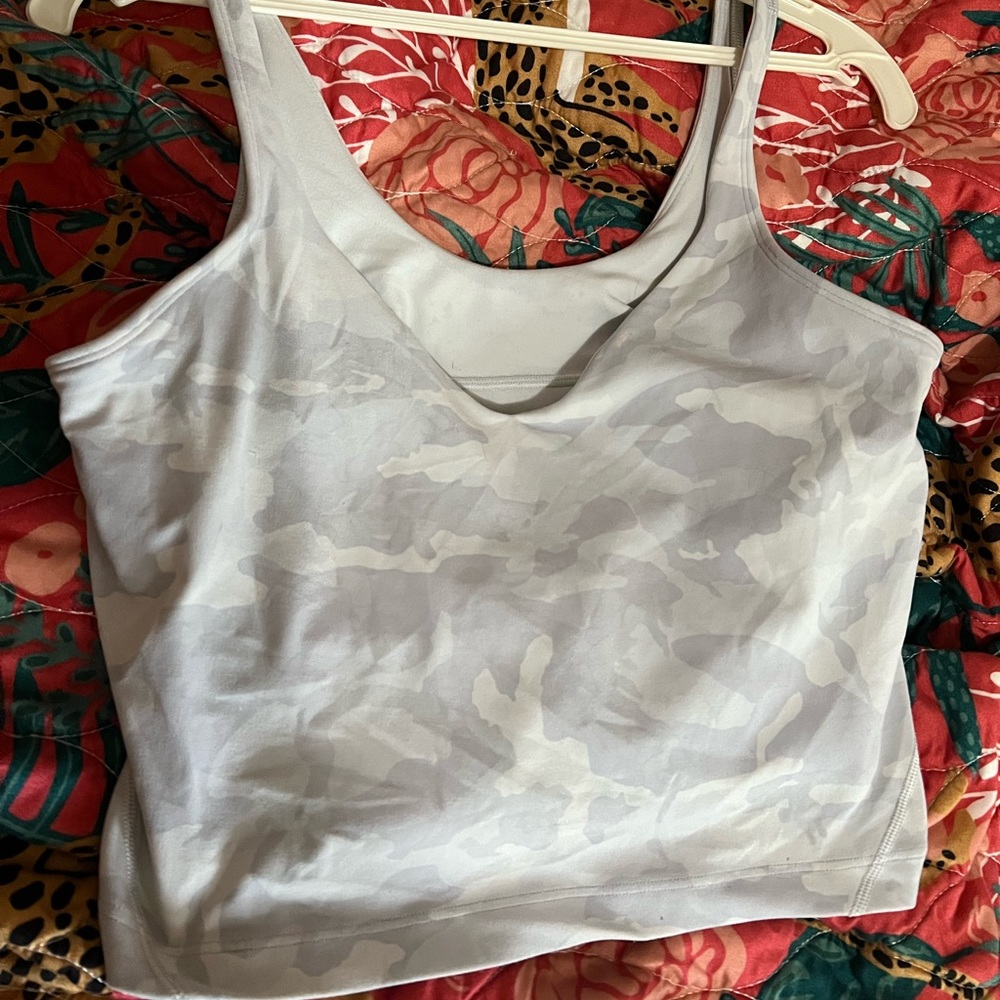 Lululemon align tank white camo size 10